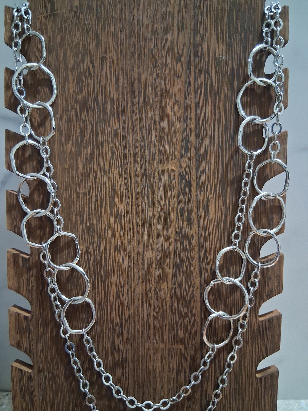 Elegant Silver Multi-Link Necklace - Women Jewelry